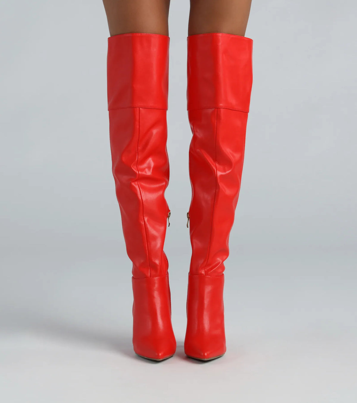 Dare To Be Bold Faux Leather Over-The-Knee Boots