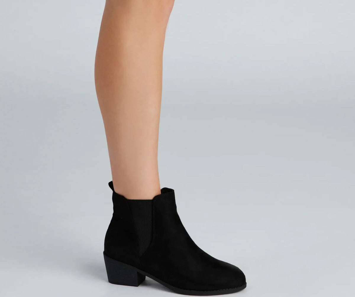 Chic Essential Low Heel Booties
