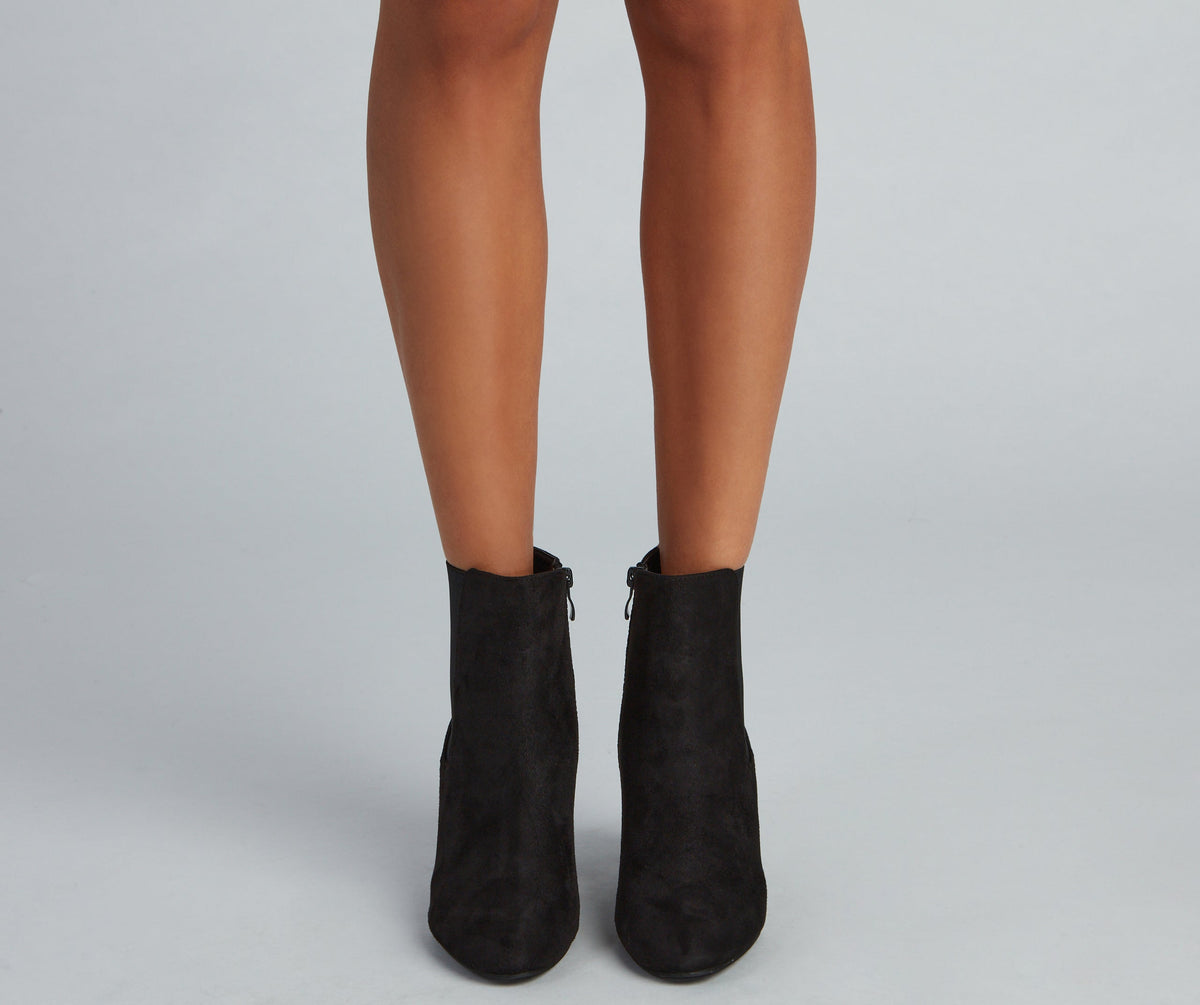 Chic Vibe Alert Faux Suede Booties