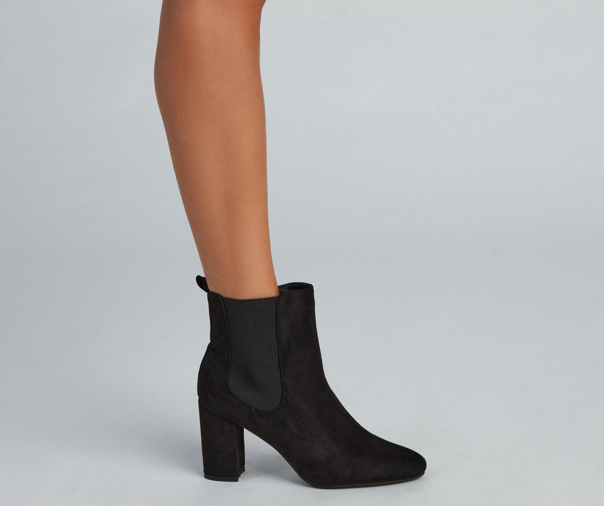 Chic Vibe Alert Faux Suede Booties