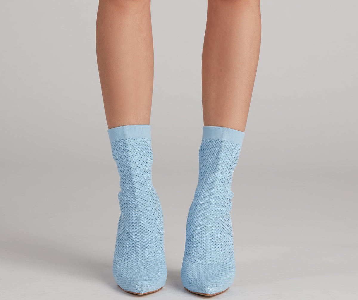 Major Strut Knit Stiletto Booties