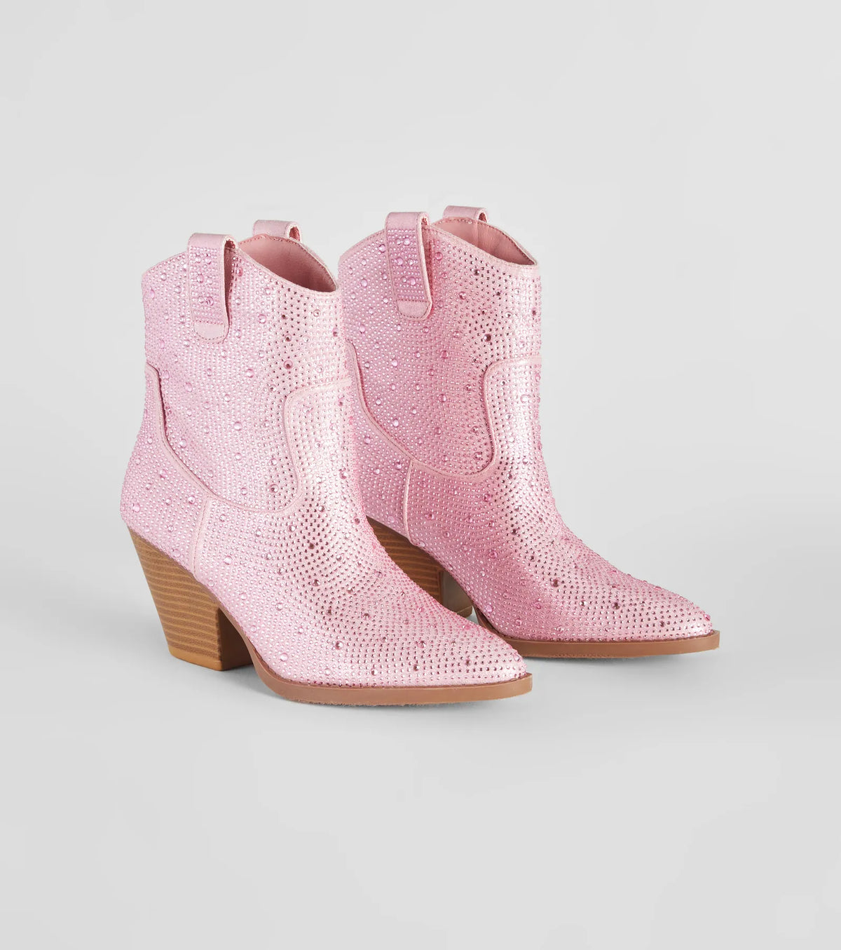 Glitzy Rhinestone Western Booties