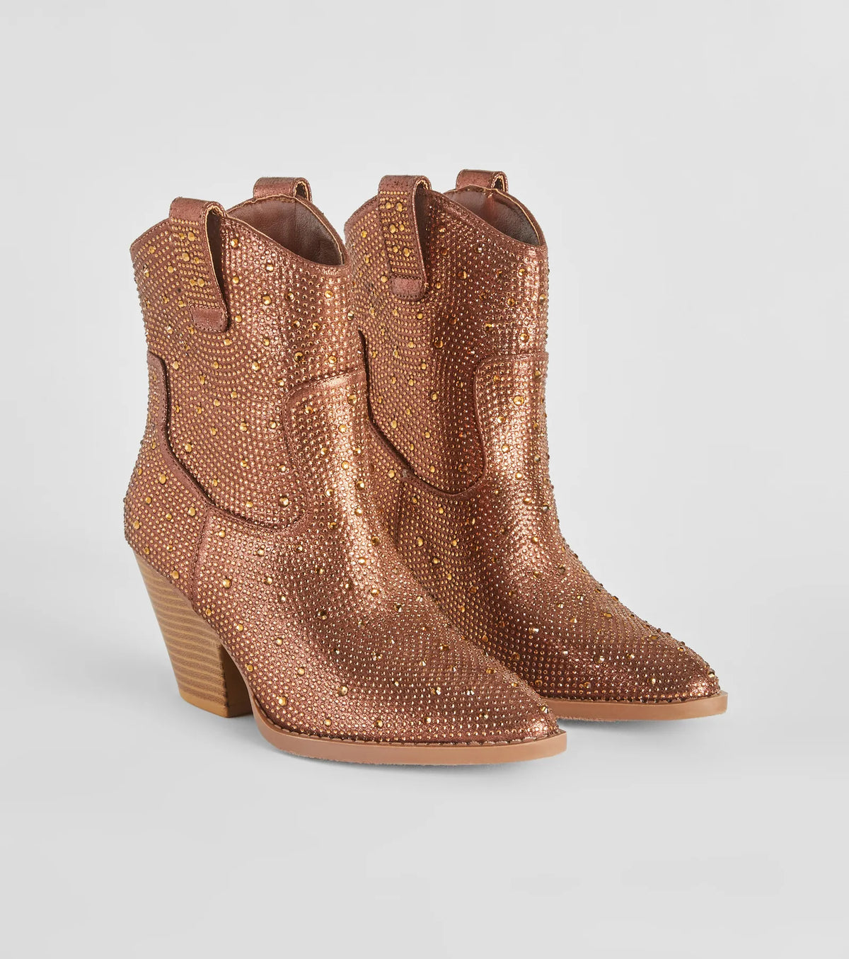 Glitzy Rhinestone Western Booties