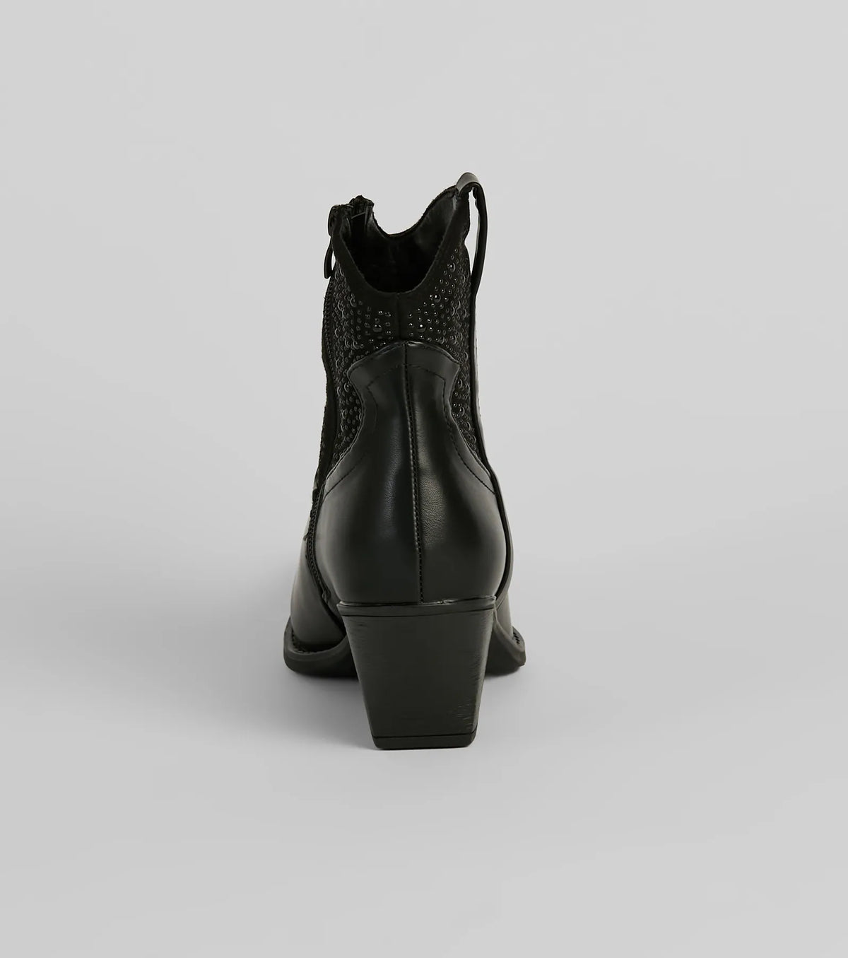 Western Glam Pearl Detail Ankle Booties