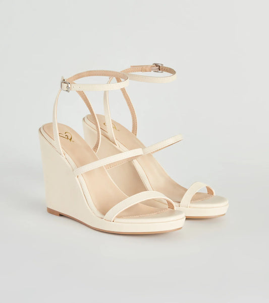 In The Sun Strappy Platform Wedges