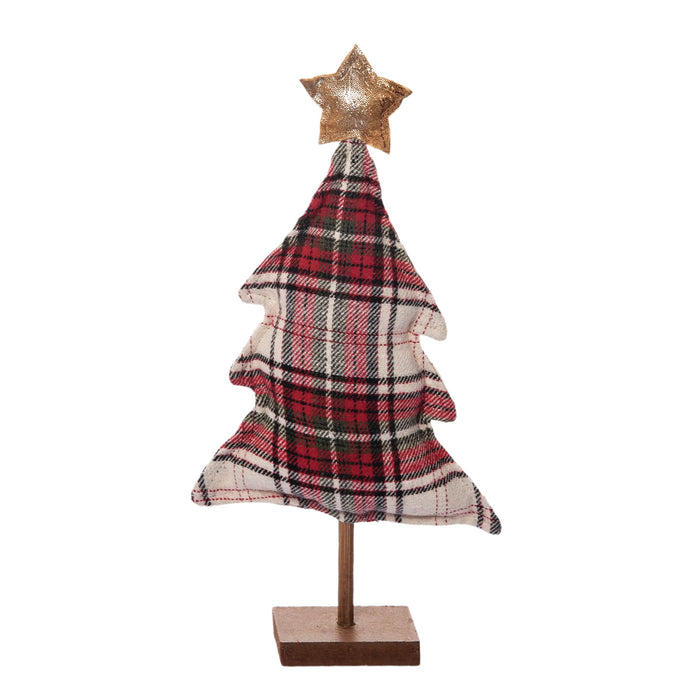 A 12 in. Red Plaid Tree.