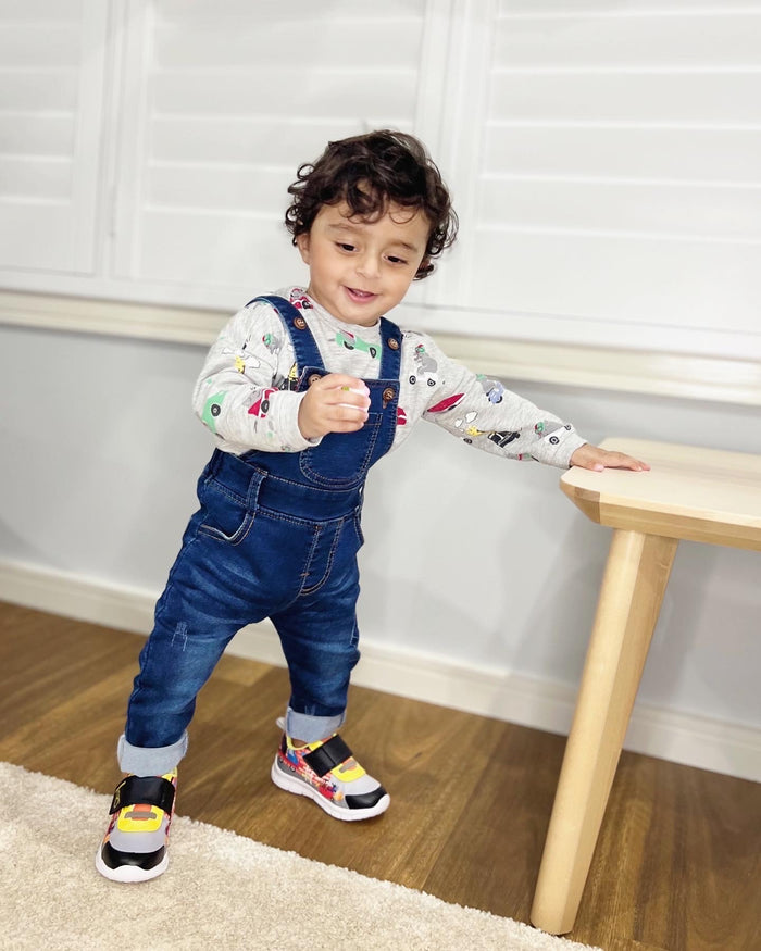 12M-4T Toddler Water Washed Ripped Soft Denim Overalls