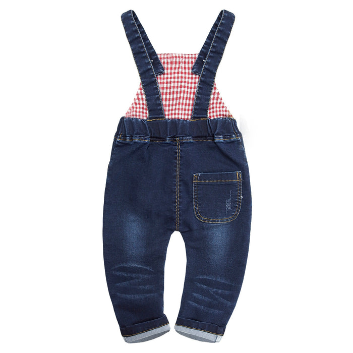 12M-4T Toddler Water Washed Ripped Soft Denim Overalls