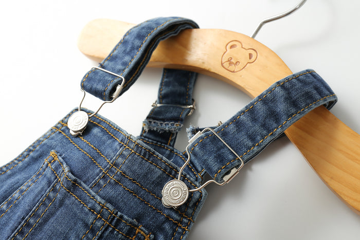 12M-8T Baby Jeans Overalls Cute Denim Ripped Overalls