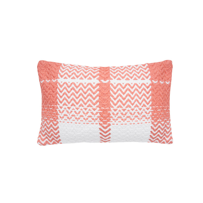 A 14in. x 22in. Sim Wave Outdoor Pillow.
