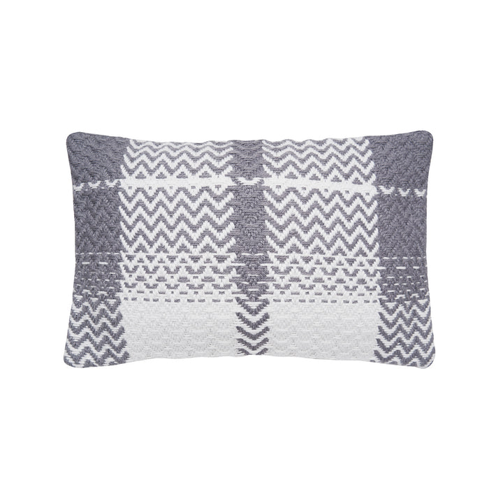 A 14in. x 22in. Sim Wave Outdoor Pillow.