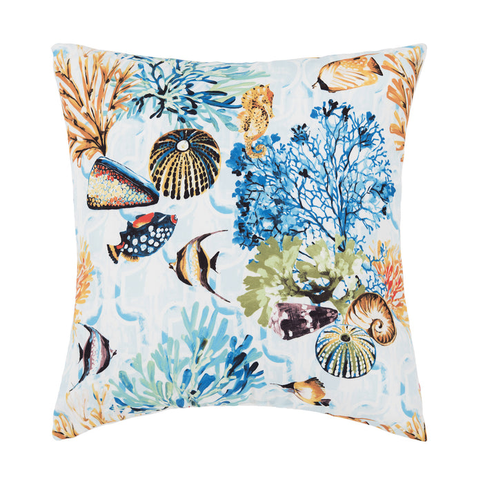 A 18in. x 18in. Makena Beach Indoor Outdoor Pillow.