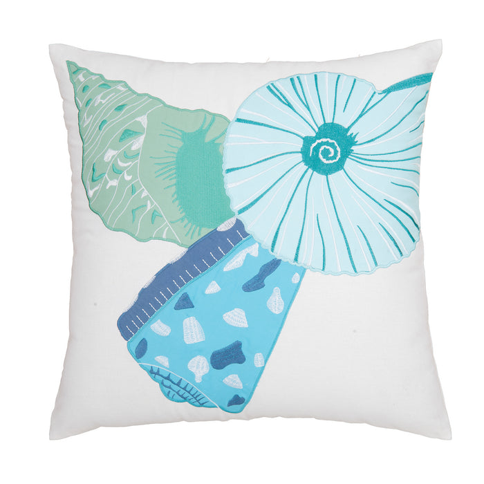 A 18in. x 18in. Nautilus Trio Pillow.