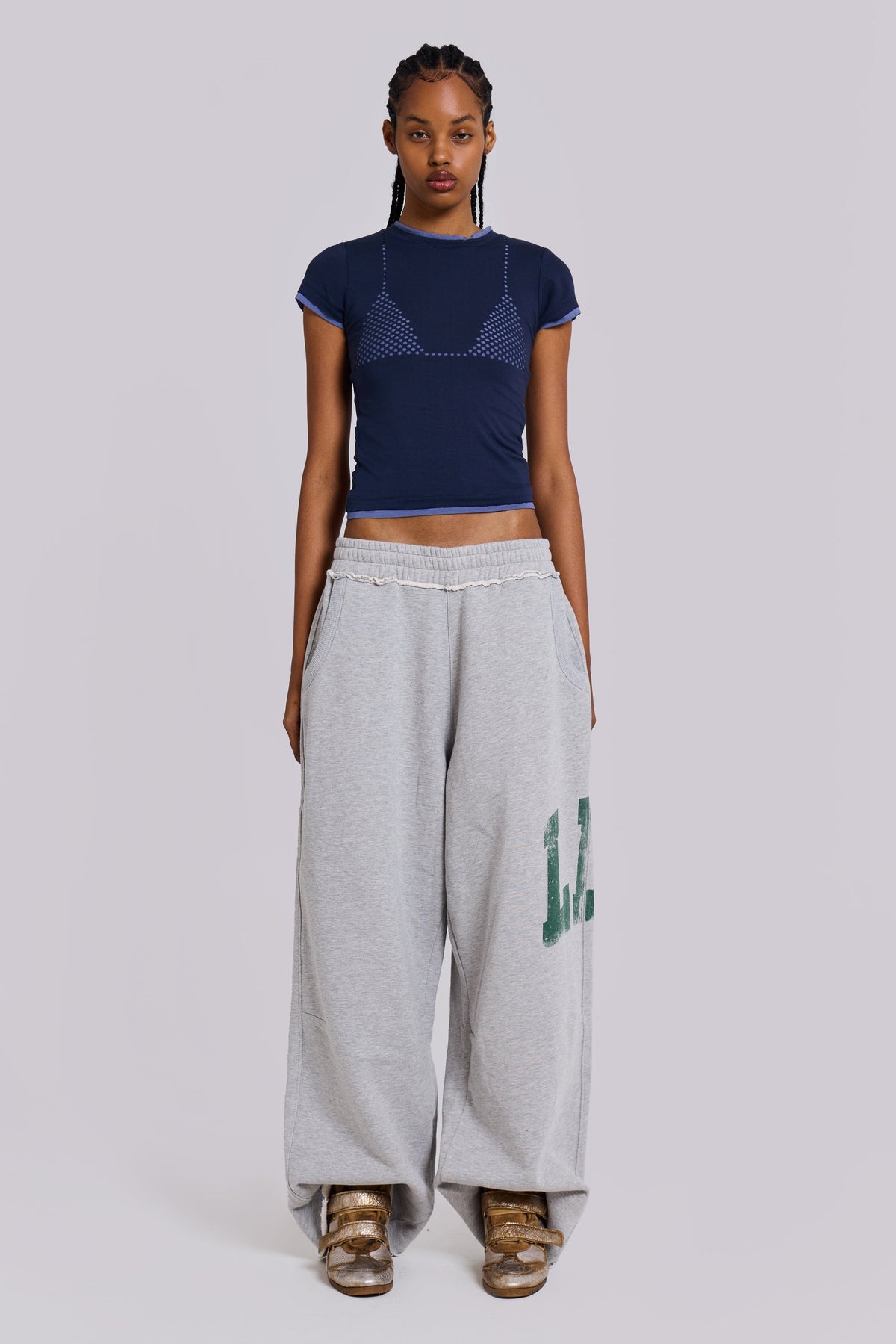 LDN Print Grey Marl Monster Joggers
