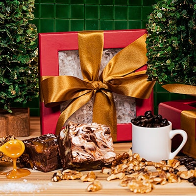 3-piece Holiday Fudge & Nuts Box