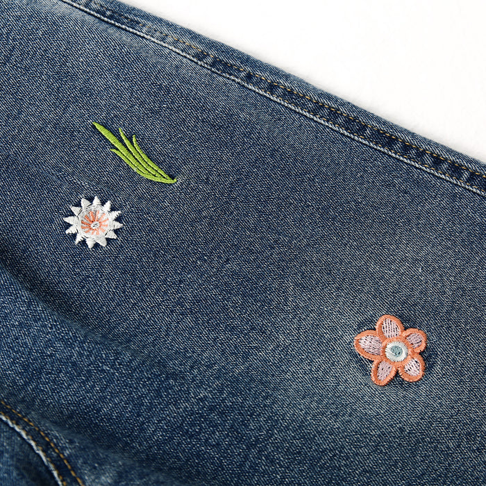 5-15T Little Girls Embroidery Slim Jeans Pants