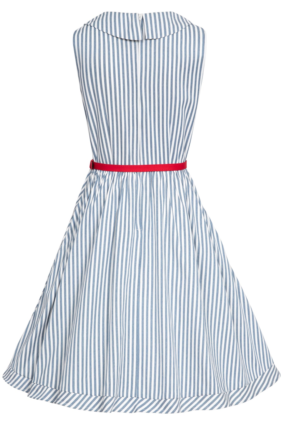 Maverick 50s Style Blue Pinstriped Shirt Dress