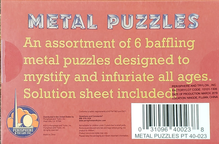 6 Metal Puzzles