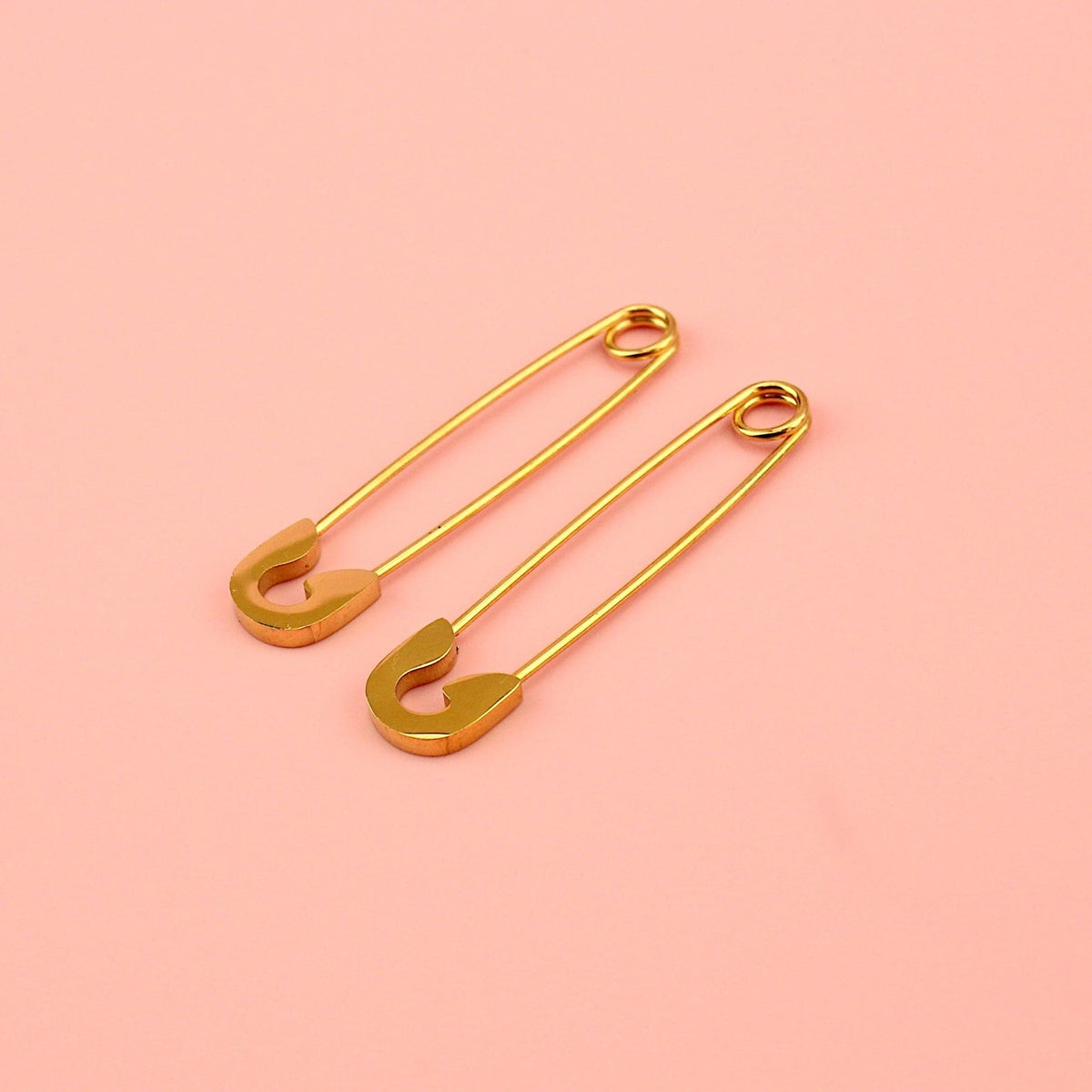 Pin it to Win it Safety Pin Earrings (Gold Plated)