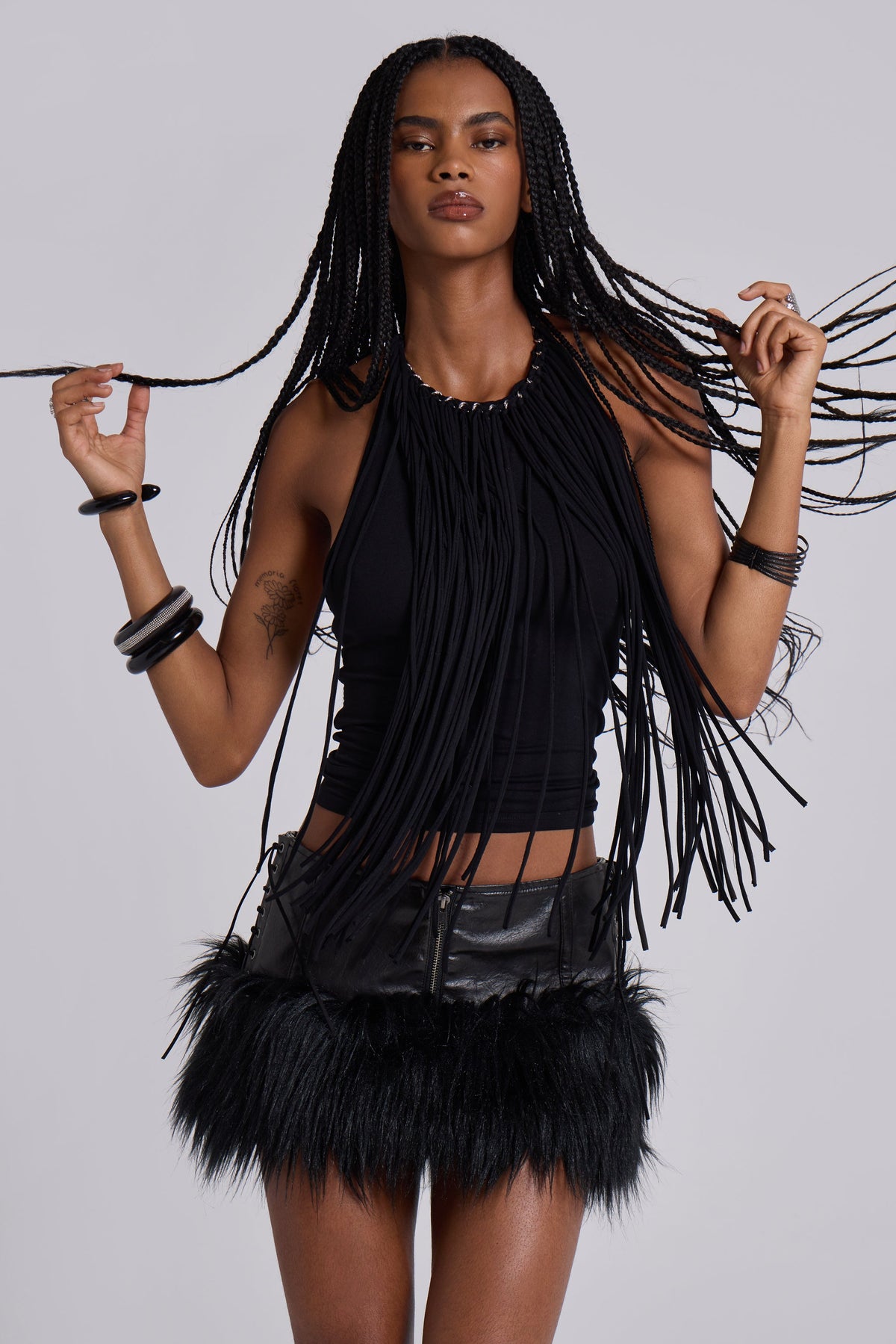 Fexa Backless Fringe Top