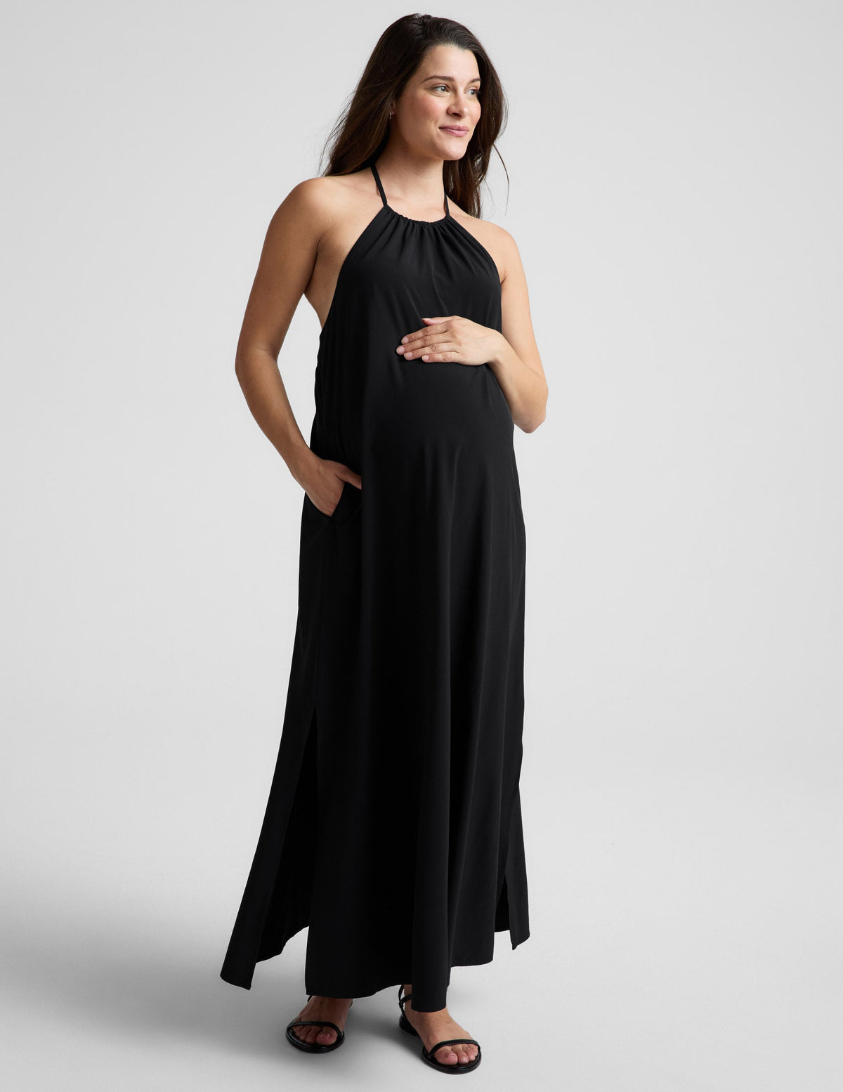Go With The Flow Halter Dress