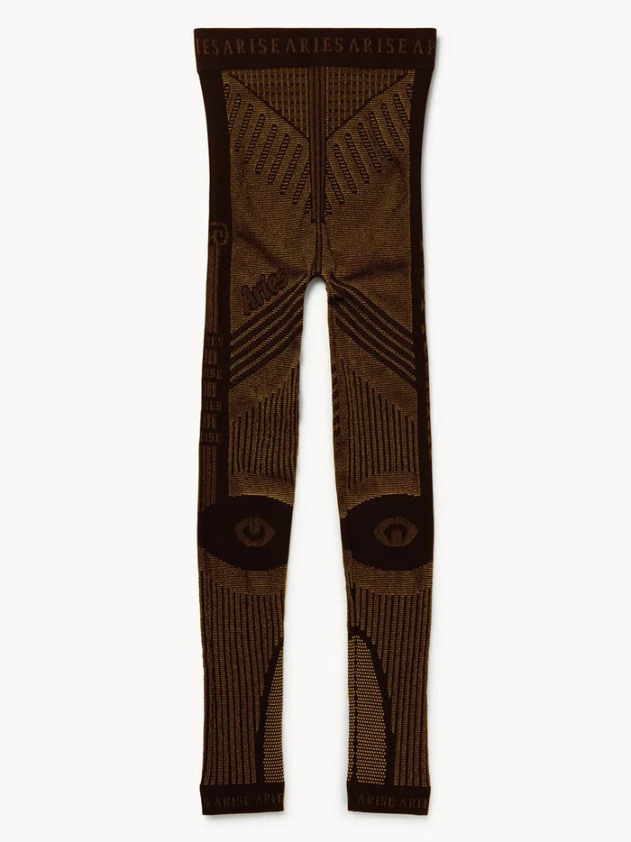 Aries Arise - Base Layer Leggings - Black/Gold-Jupes et Pantalons-FTAR00300