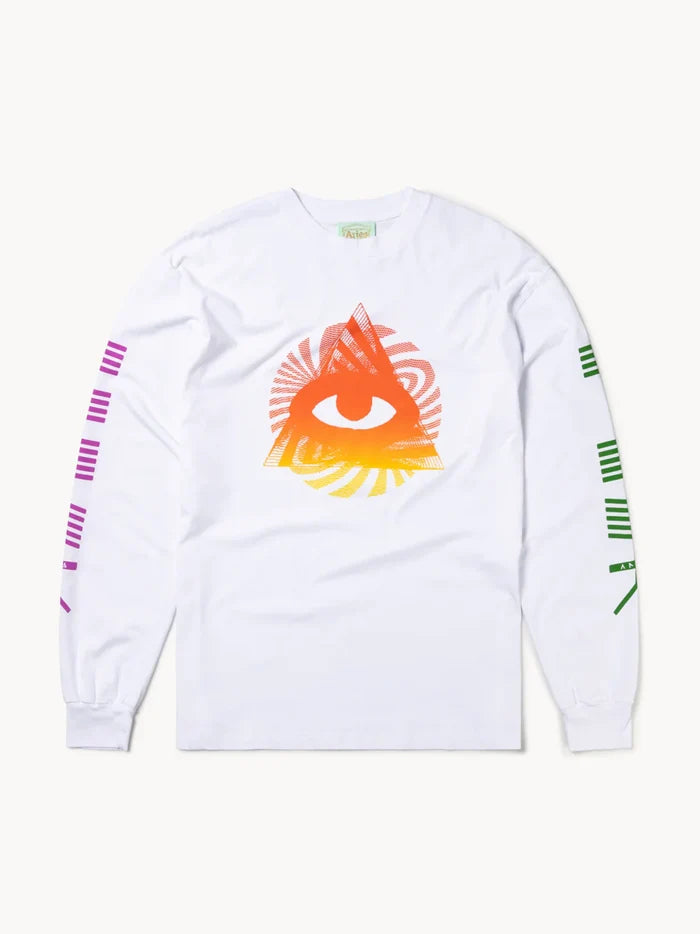 Aries Arise - Neo Druid LS Tee - White-T-shirts-STAR60020