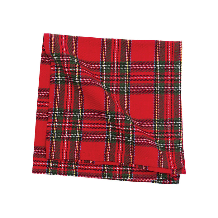 Arlington Plaid Table Linens table linens displayed as a coordinated tabletop setting.