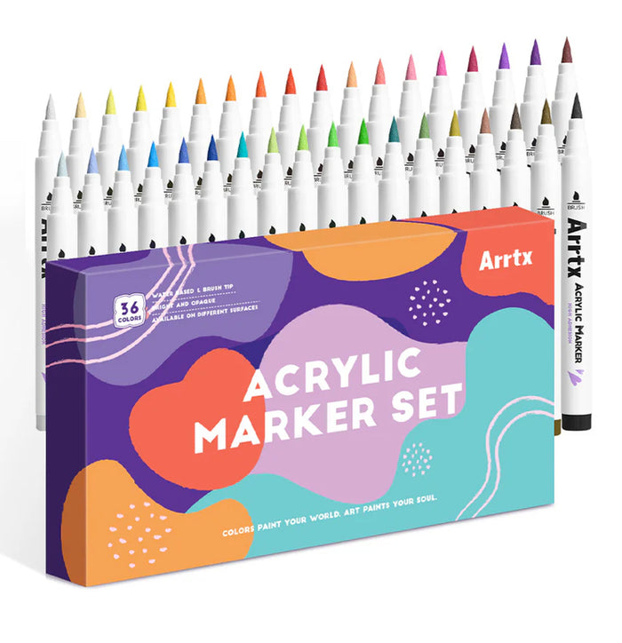 Arrtx Acrylic Marker - 36 Color Set - Classic Colors (36D)