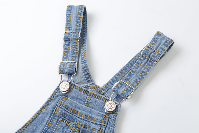 Baby Boy Girl Jean Shortalls, Toddler Denim Cute Summer Shortalls