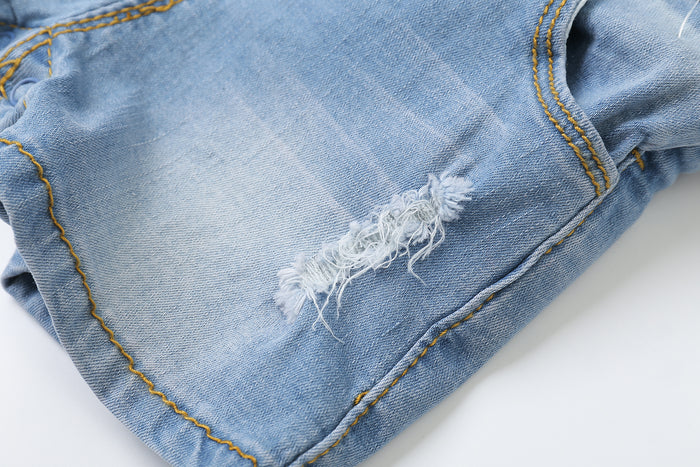 Baby Boy Girl Jean Shortalls, Toddler Denim Cute Summer Shortalls