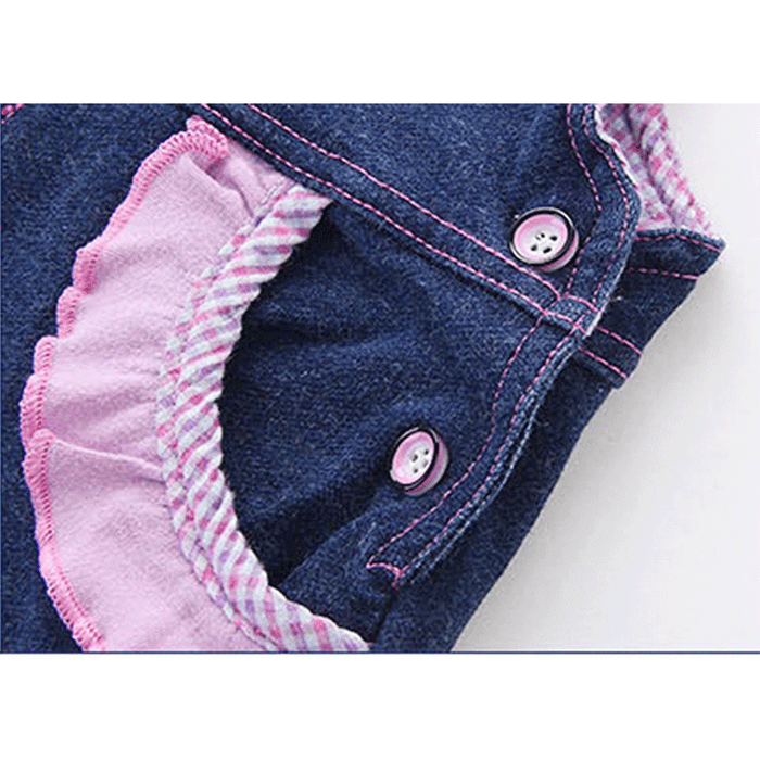 Baby Jeans Overalls Bunny 3D Cartoon Soft Knitted