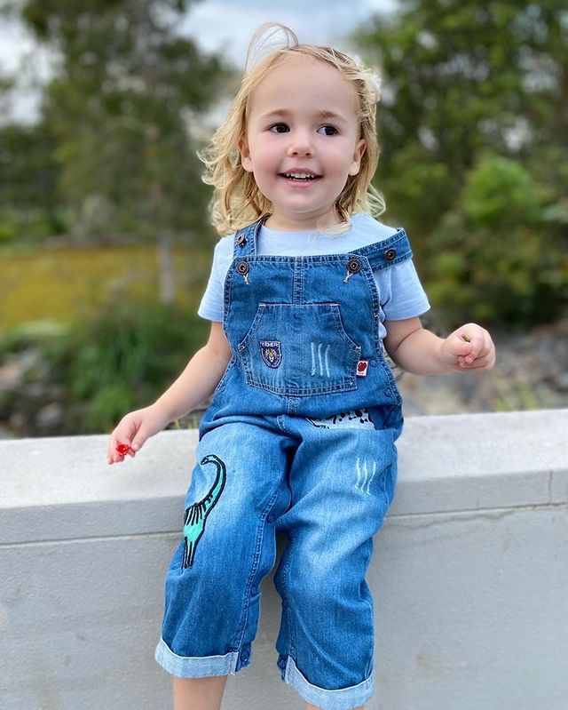 Baby Little Kids Embroidered Fashion Jean Pants