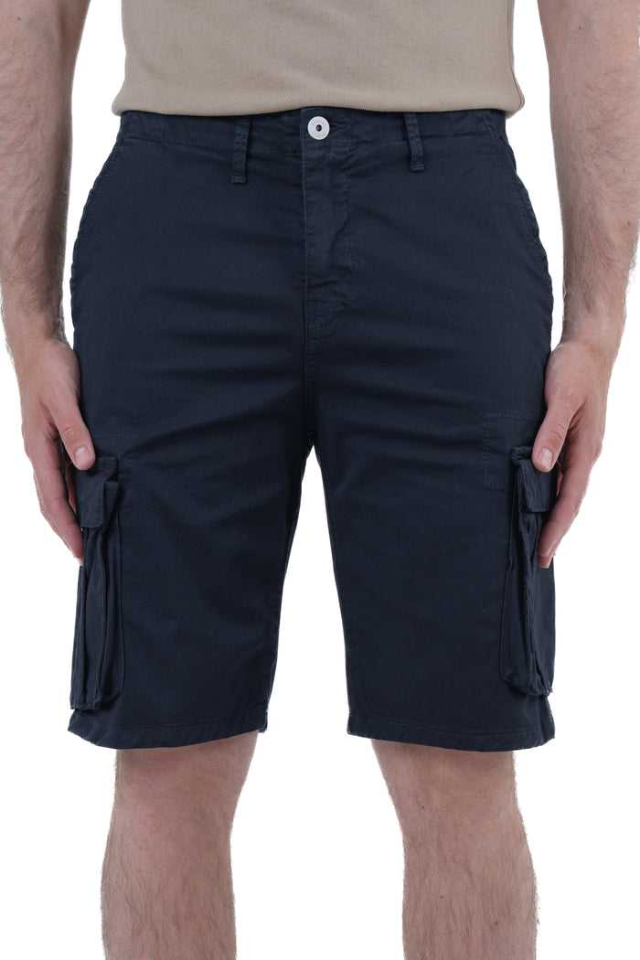 Bermuda in cotone regular Cargo Blu SS26