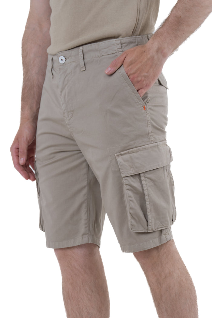 Bermuda in cotone regular Cargo Sabbia SS26