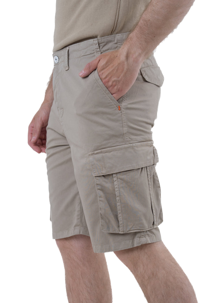 Bermuda in cotone regular Cargo Sabbia SS26