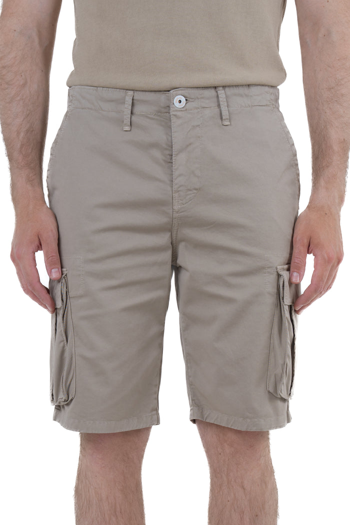 Bermuda in cotone regular Cargo Sabbia SS26