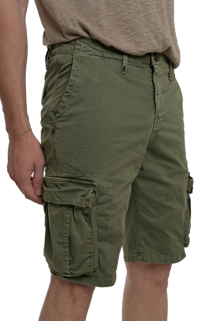 Bermuda in cotone regular Cargo verde SS26