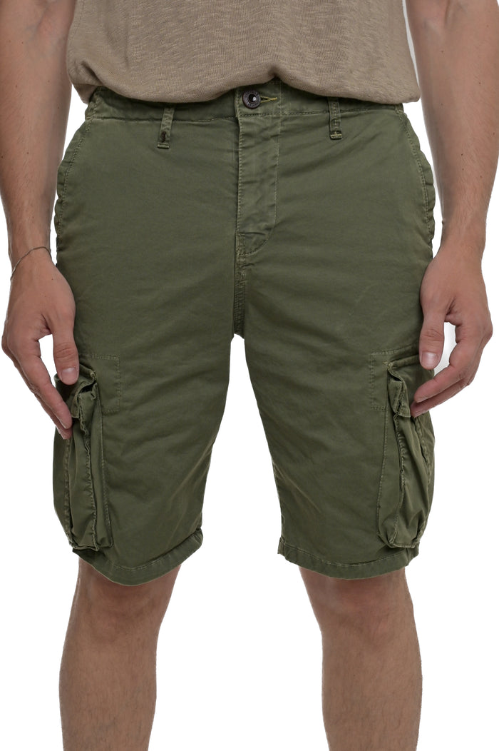 Bermuda in cotone regular Cargo verde SS26