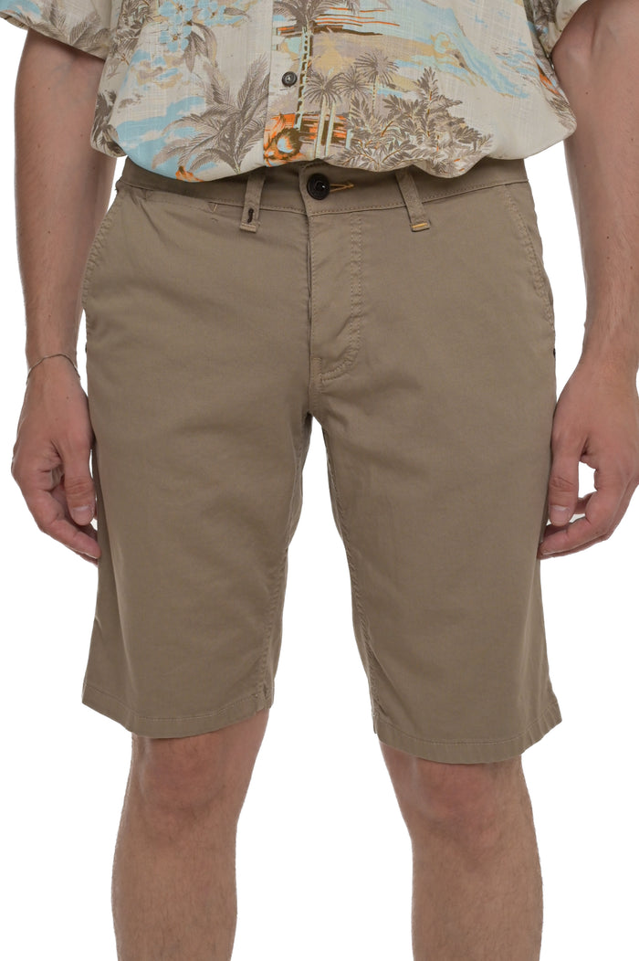 Bermuda in cotone slim Cristian Mon beige SS25