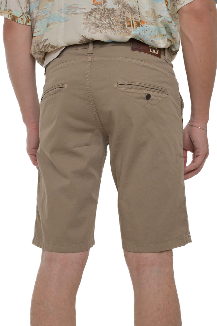 Bermuda in cotone slim Cristian Mon beige SS25