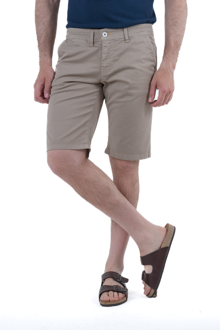 Bermuda in cotone slim Cristian Raso beige SS26