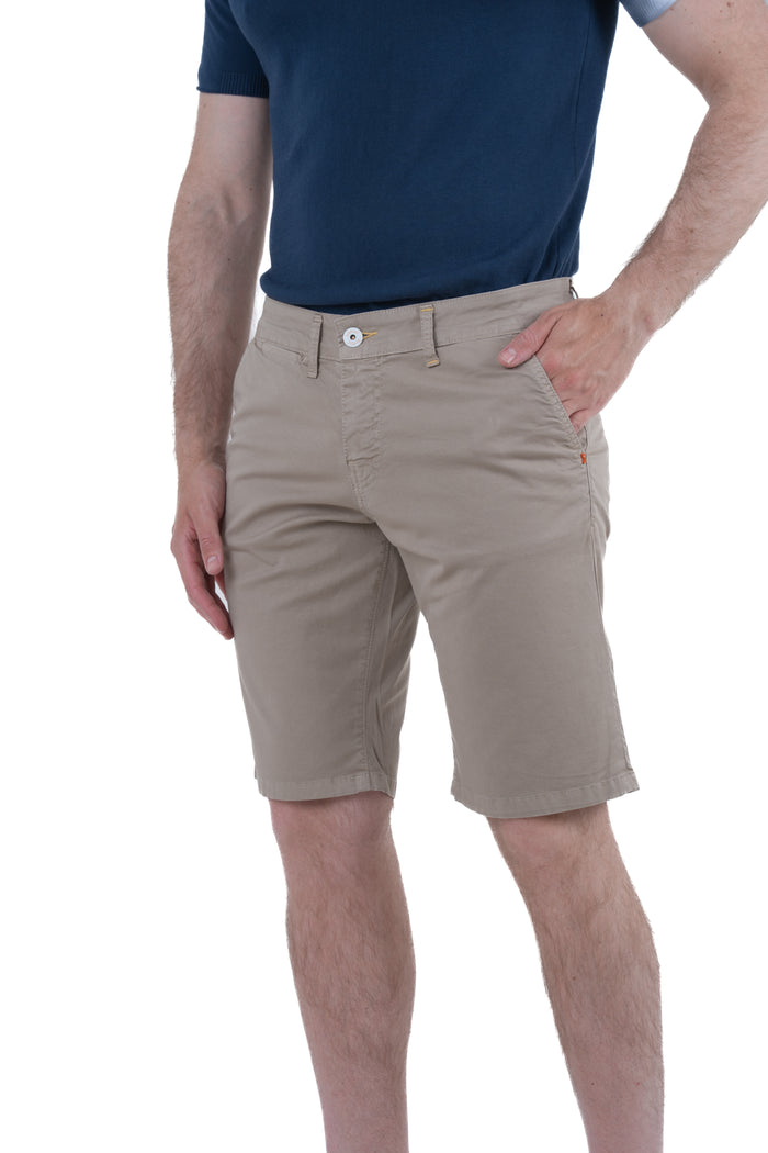 Bermuda in cotone slim Cristian Raso beige SS26