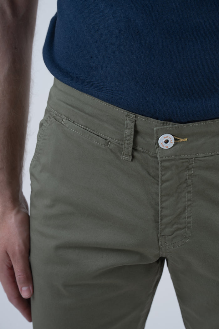 Bermuda in cotone slim Cristian Raso verde SS26