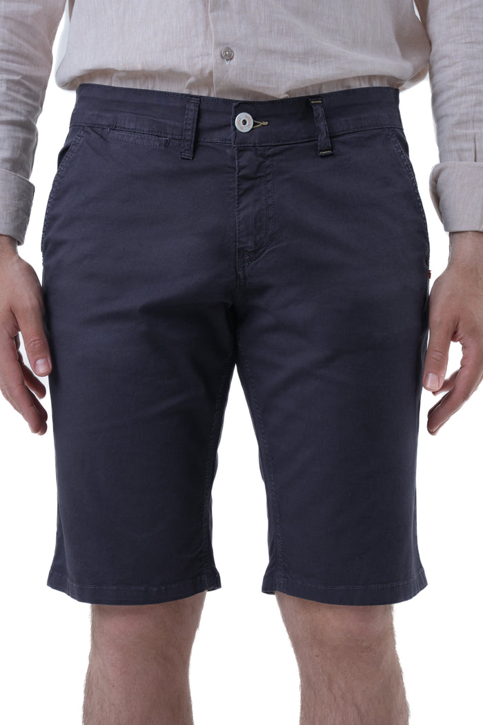 Bermuda in cotone slim Martin Sant blu SS25