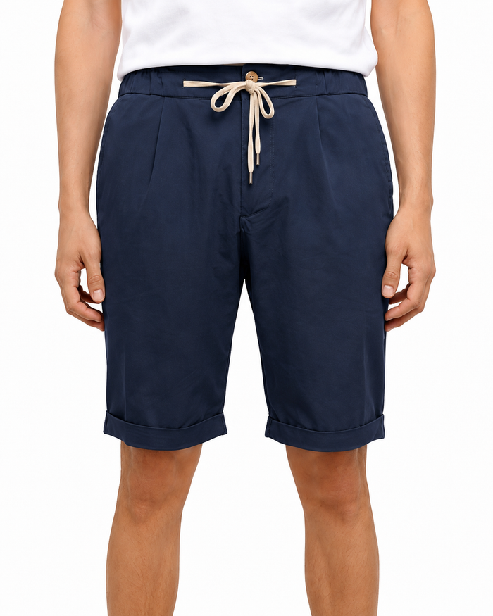 Bermuda in cotone slim Split Ciondolo SS25