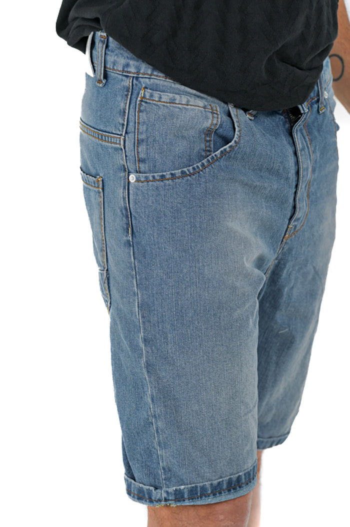 Bermuda in denim regular GIS Music Chiaro
