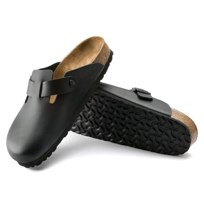 Birkenstock - Sabot Boston - Cuir Naturel - Noir-Chaussures-0060193
