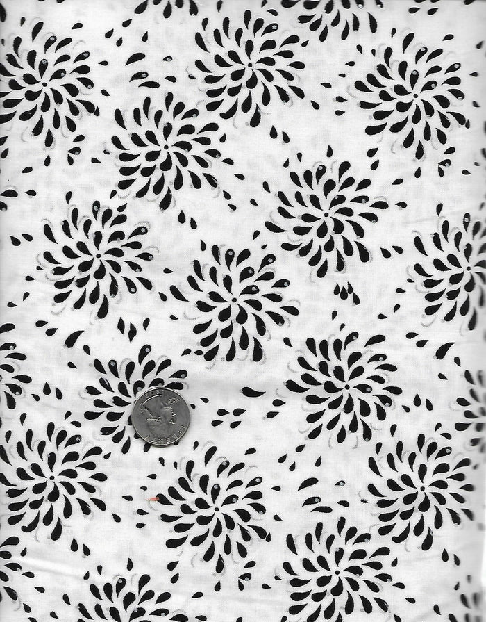 Black and White Sunburst Swirl