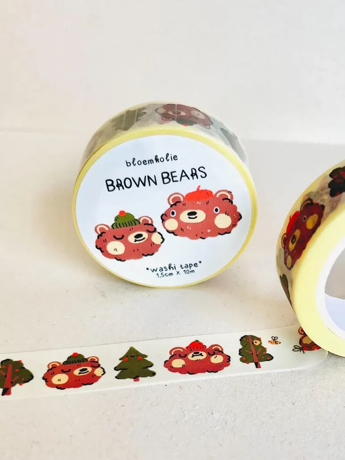Bloemkolie - Brown Bears Washi Tape